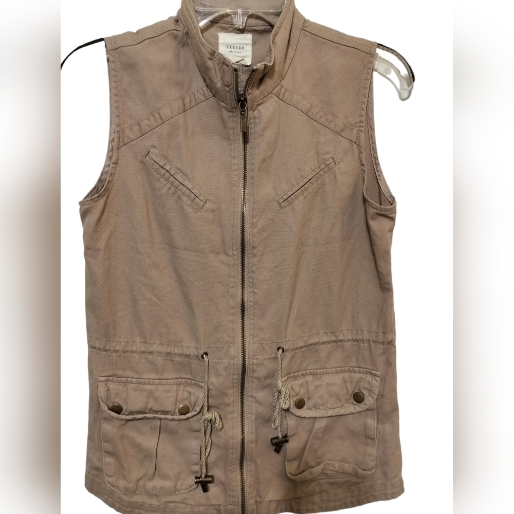(1530) Harper Heritage Khaki Utility Vest Size Small